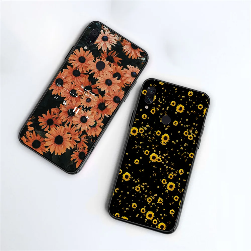 Силиконовый чехол из ТПУ с желтым цветком и подсолнухом для Xiaomi Redmi 4A 5A 6A 5Plus S2 K20 GO