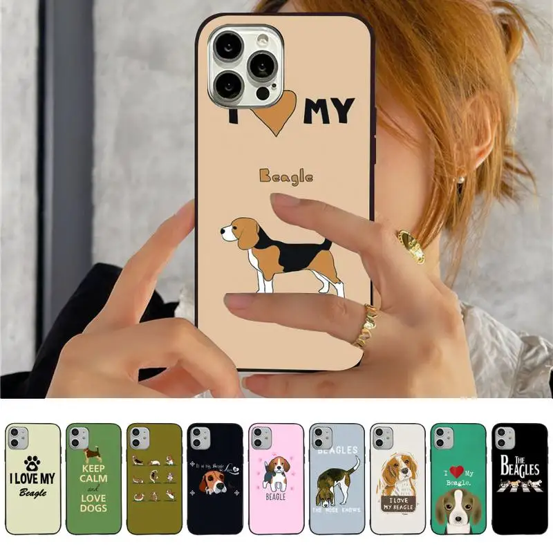 

Beagle Dog Phone Case For iPhone 13 11 8 7 6 6S Plus X XS MAX 5 5S SE 2020 XR 11 pro DIY Funda