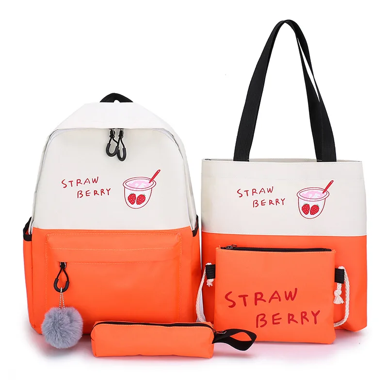 2020 рюкзак для ноутбука девочек подростков 4 шт./компл. школьные рюкзаки учеников