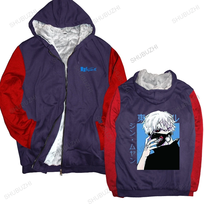 

Hot Sale Streetwear Anime Tokyo Ghoul Printed hooded winter hoody Funny Comfortable hoodies Casual thick hoody Oversized Tops