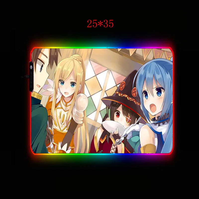 

Mairuige Megumin Cute Girls Large Size Gaming Mouse Pad RGB LED Light Big Mat Office Computer Keyboard pad Desk