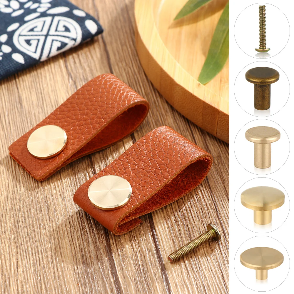 Ручки для ящиков и дверей в скандинавском стиле итальянские кожаные ручки из