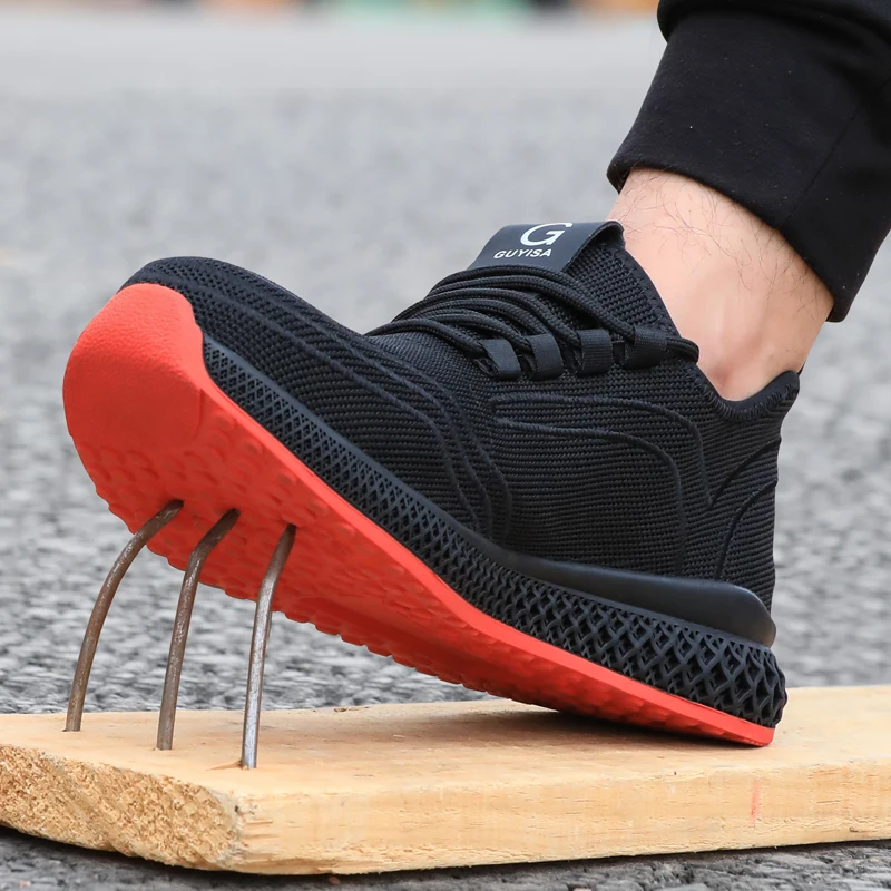 Кроссовки мужские рабочие со стальным носком легкие непрокалываемые