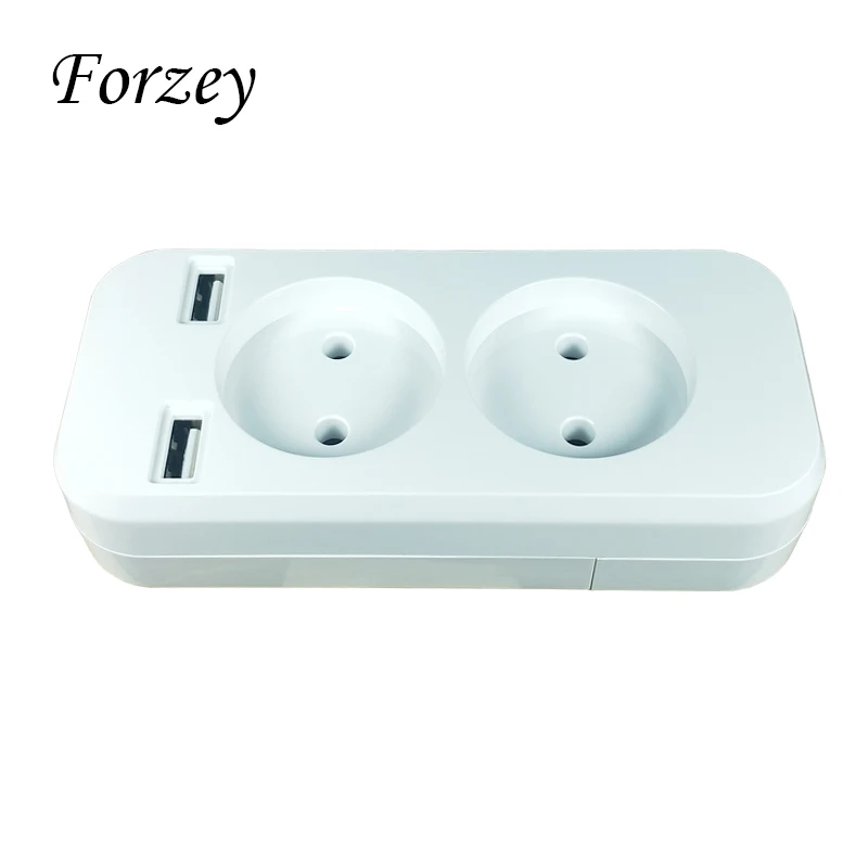 

USB extension Socket charger Free shipping Double USB Port 5V 2A usb wall outlet high quality usb murale FZ-01-03