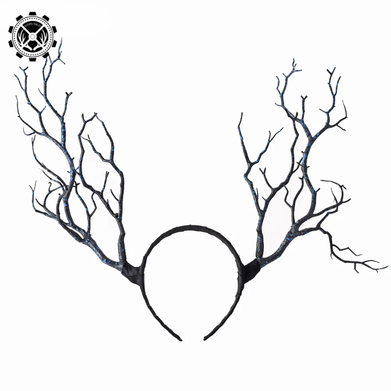 Головной убор с оленем рогами Фэнтезийный Костюм Фея Вуалетка головной