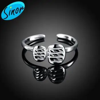 925 пробы с серебряным листом Открытое кольцо оптовая продажа напрямую фабрики