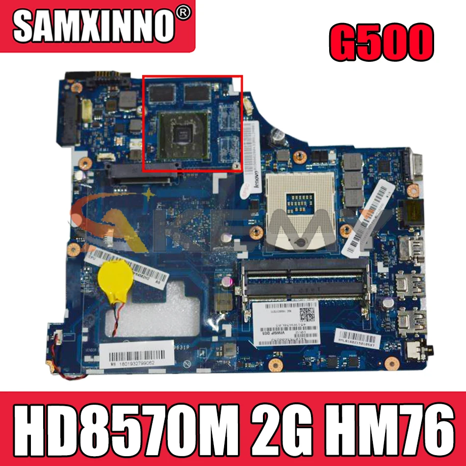 

Akemy For Lenovo G500 VIWGP/GR LA-9631P Laptop Motherboard PGA989 HD8570M 2G HM76 Supports I3 I5 I7 CPU 100% Test OK