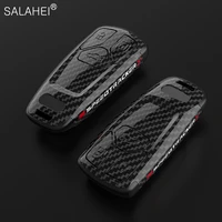 abs carbon fiber style car key case cover for audi a6 a5 q7 s4 s5 a4 b9 q7 a4l 4m tt tts rs 8s 2016 2017 2018 styling accessorie