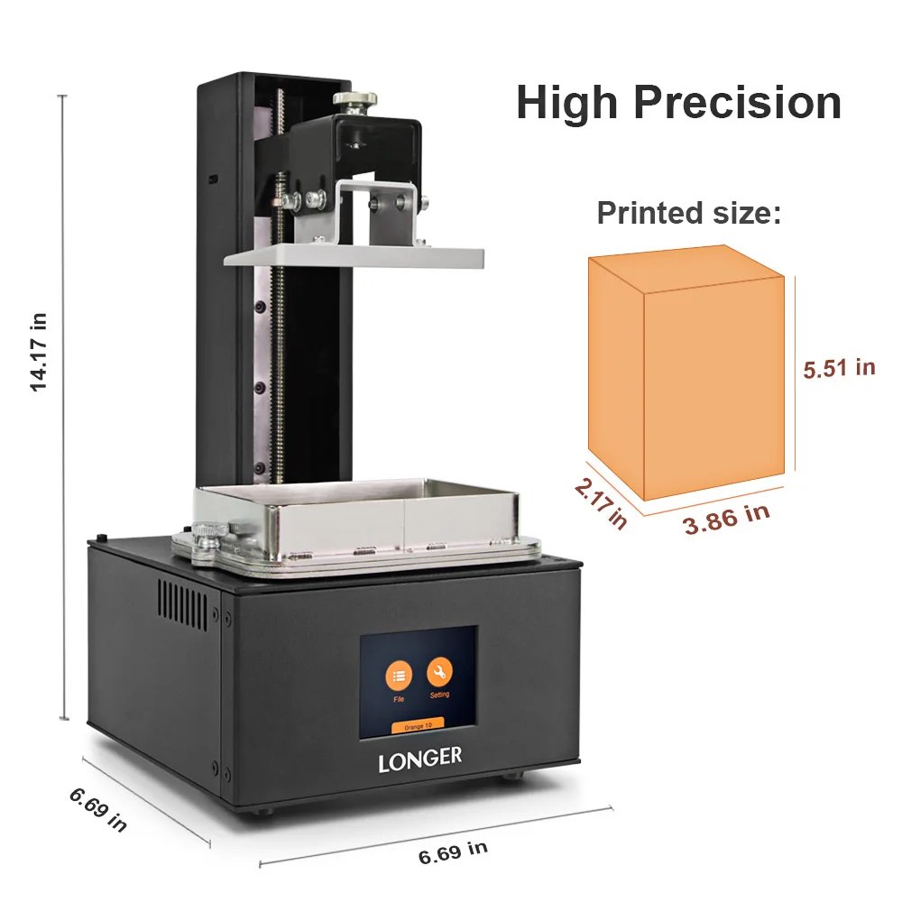 Удлиненный оранжевый 10 ЖК-полимерный 3D принтер металлическая Матрица для тела