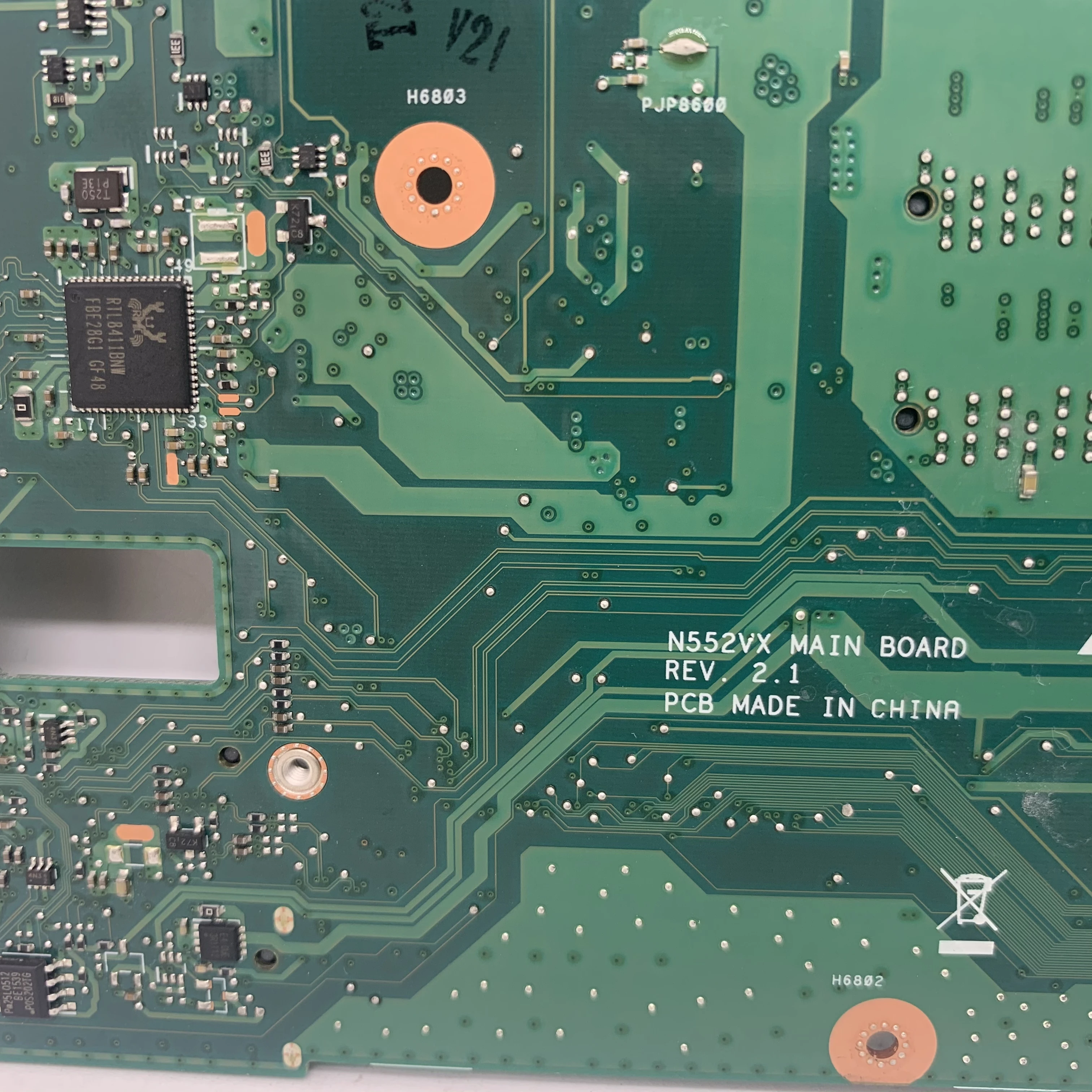 KEFU N552VX для ASUS N552V N552VW материнская плата ноутбука I7-6700HQ GTX950M 4G оригинальная