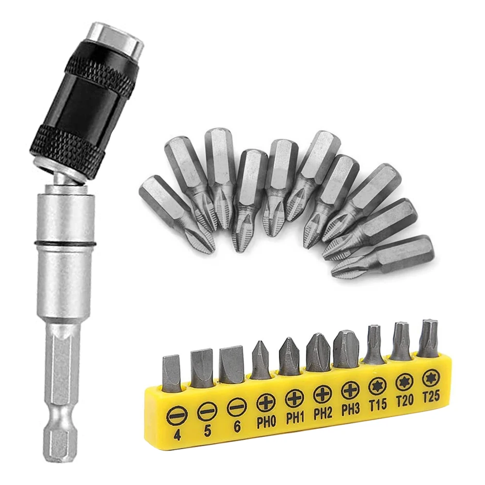 

Набор наконечников для дрели, 1/4 дюйма, шестигранный, поворотный