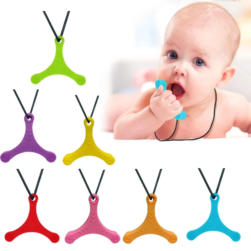

1Pc Sensory Chew Necklace Darts Chewy Kids Silicone Biting Pencil Topper Teether Toy, Silicone teether for children with autism