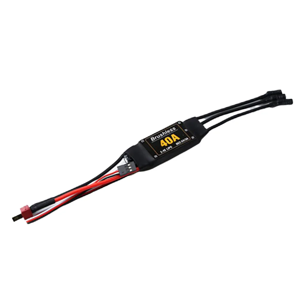40A Скорость контроллер бесщеточный ESC с Т образный разъем и 3 5 мм банан разъемы