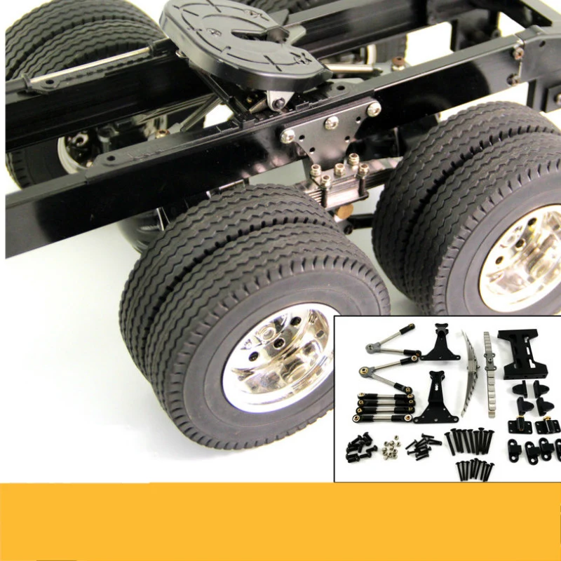 

Metal Simulation Rear Axle Suspension Assembly for 1/14 Tamiya RC Truck Car SCANIA VOLVO ACTROS 3363 AROCS MAN TGX Diy Parts