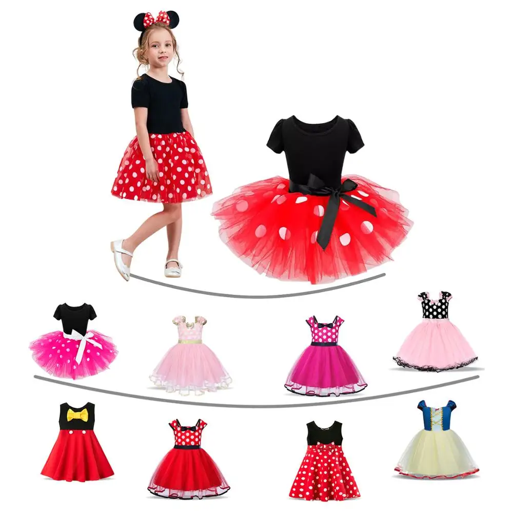 Модные Детские платья для девочек Платье Хэллоуина Белоснежка Костюм маленьких