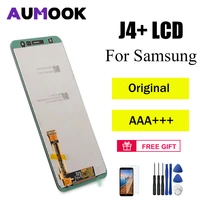 aumook 100 original lcd for samsung galaxy j4 display touch screen j610 display for samsung j6 j4 plus lcd screen assembly