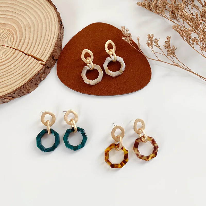 Женские акриловые длинные серьги элегантные геометрические | Украшения и