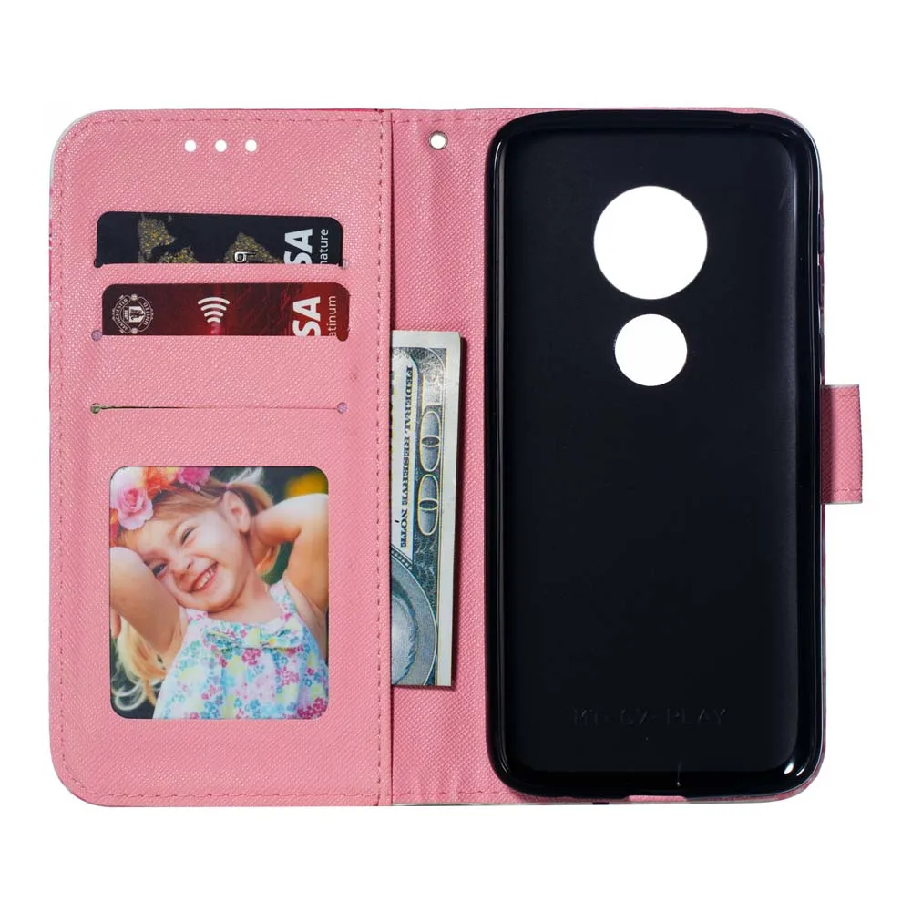 Флип чехол для Motorola Moto G7 G 7 Play XT1952 1 3D телефон кожаный G7Play MotoG7 мешок TPU|Чехлы-книжки|
