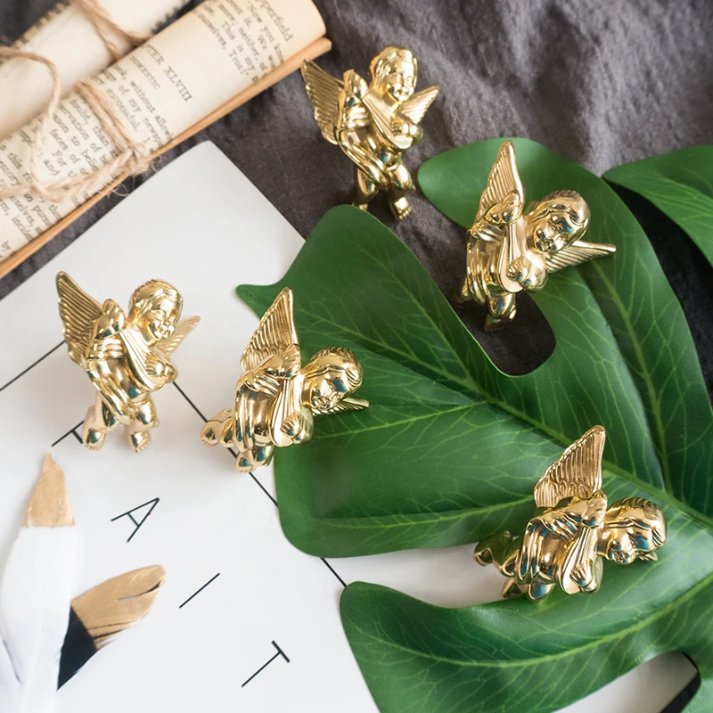 Винтажная французская ручка в форме Ангела из чистой меди скандинавские