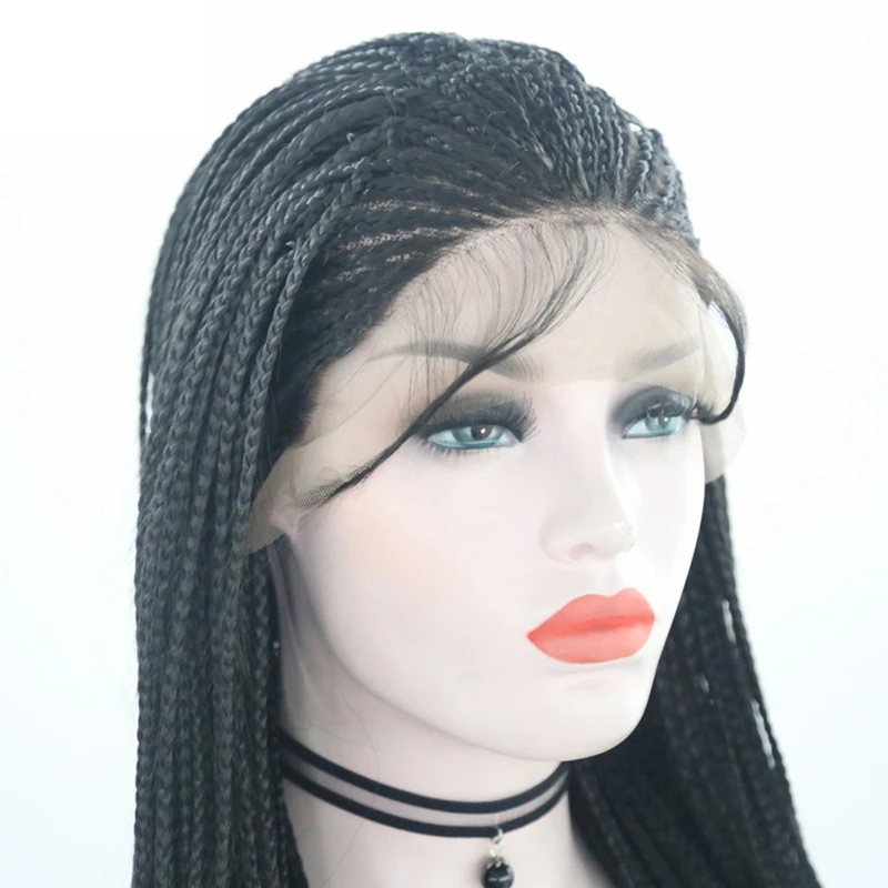 Парик черный харизма высокотемпературные волосы синтетический парик на сетке