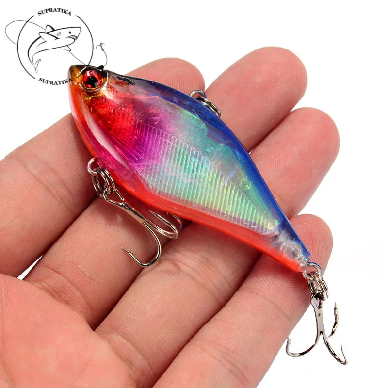 3D Eyes Anti-Corrosion Freshwater Fishing Lure Hard Bait Artificial Sinking VIB13g/6cm High Quality Plastic Fishing Bait