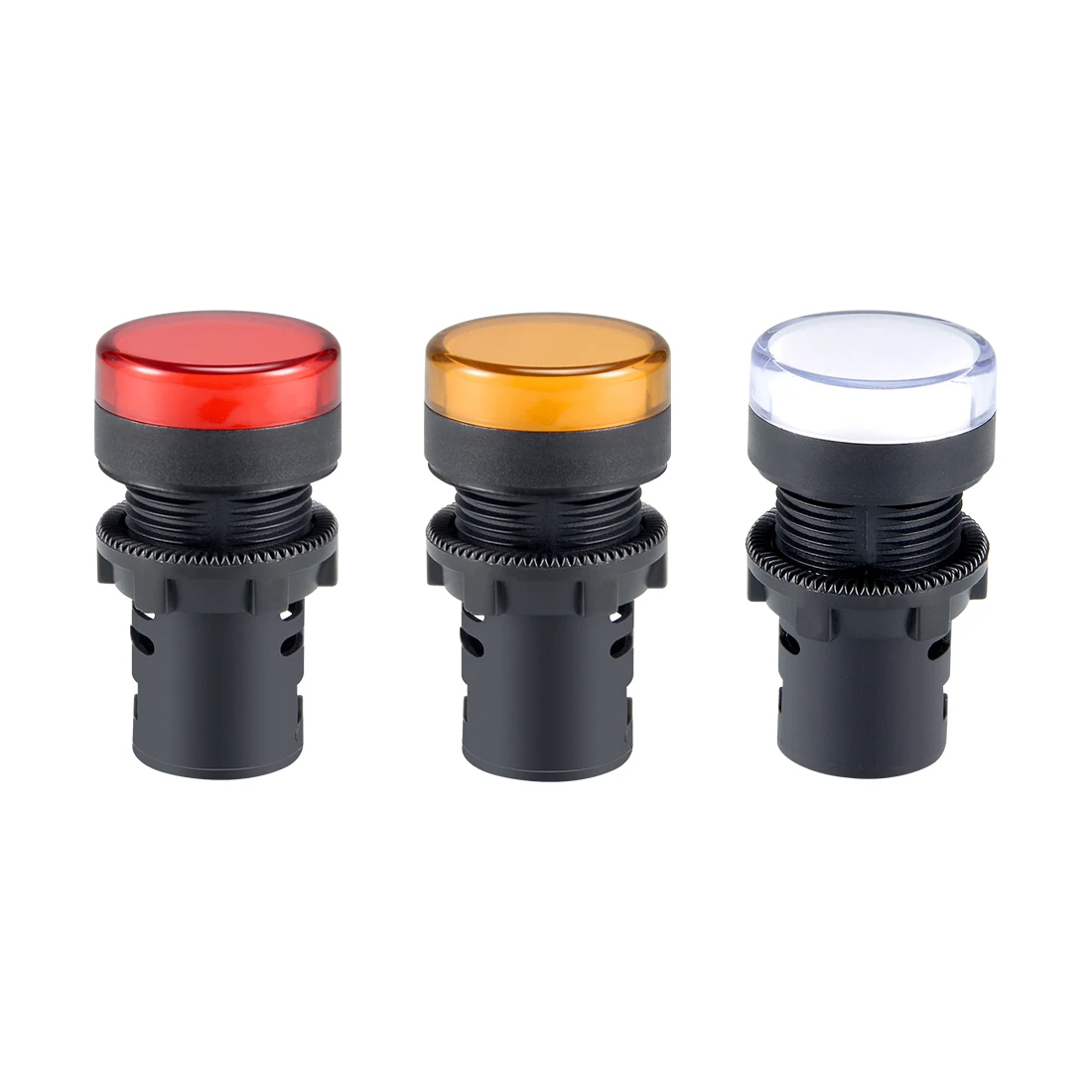 

Световые индикаторы uxcell, 220 В переменного тока, 3 шт., красный + белый + желтый светодиод, крепление на панели скрытого типа, 7/8 дюйма, 22 мм