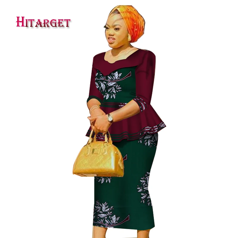 Африканские платья для женщин одежда с принтом в африканском стиле топ + юбка