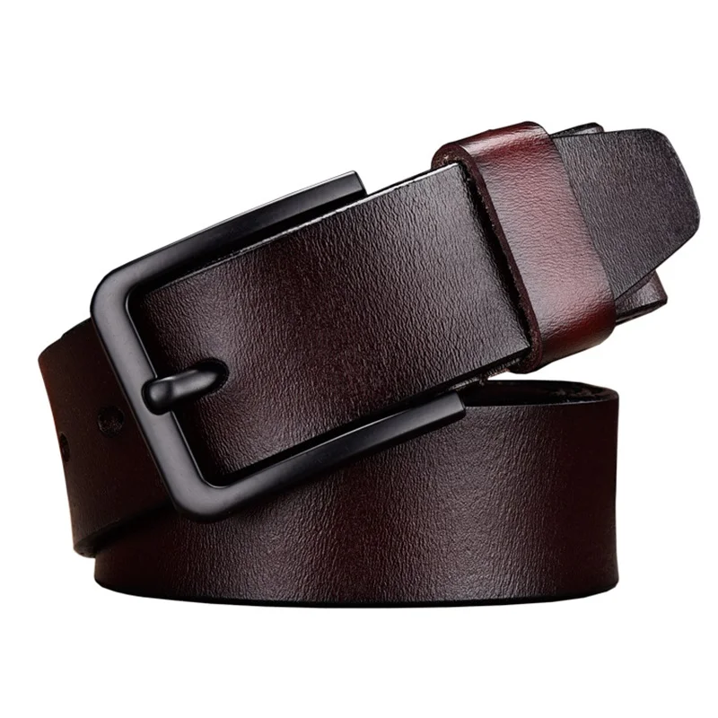 Cowhide Leather Belts For Men High Quality Luxury Strap Fashion Classice Pin Buckle Jeans Designer Leather Men Belt