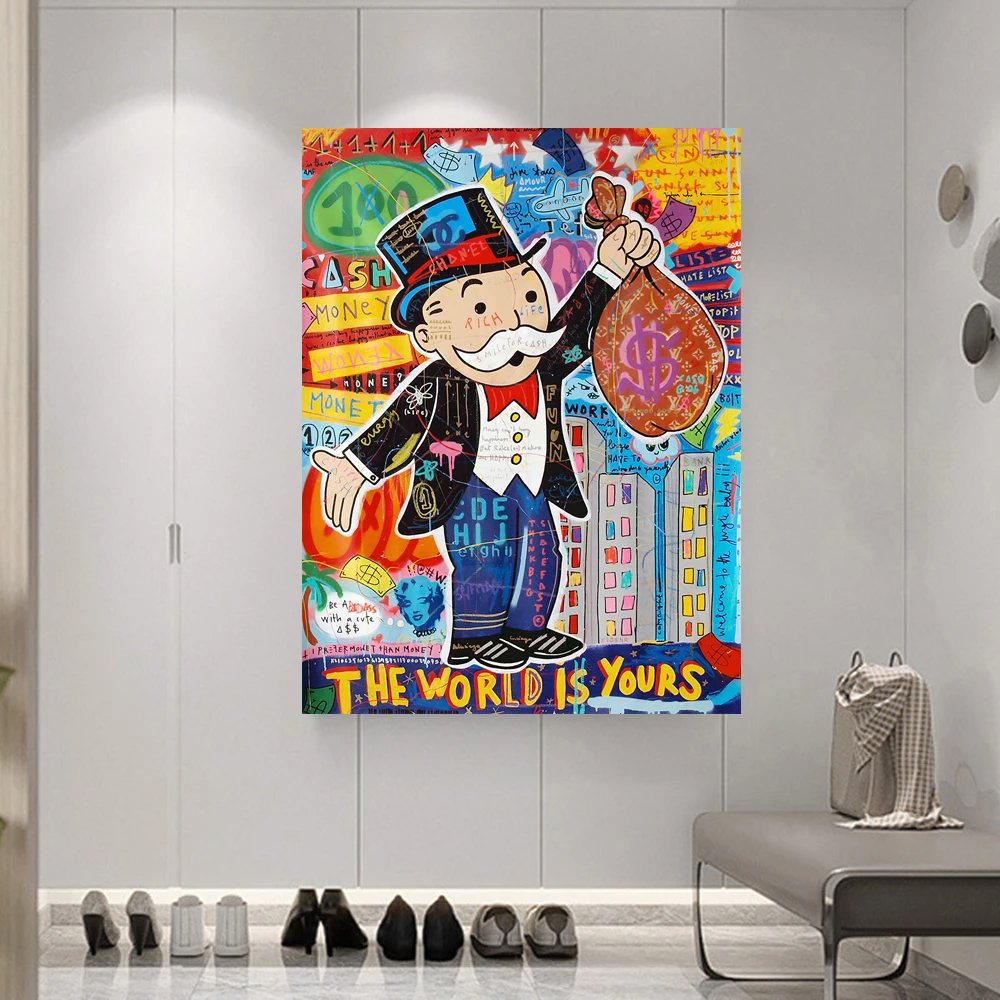 

MONOPOLY DOLLAR SIGN STATUE by Alec Monopoly Graffiti Art Paintings on the Wall Art Posters and Prints Modern Art Wall Pictures