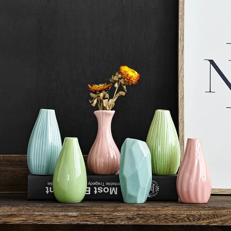 

Flower Arrangement Ceramic Vase Irregular Japanese Style Jardiniere Simple Modern Living Room Tabletop Ornament Decorative TN