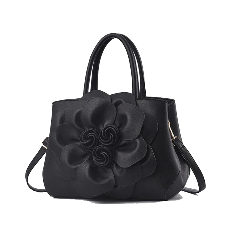 21 Клубная Брендовая женская сумка среднего размера с трехмерным цветком высокое