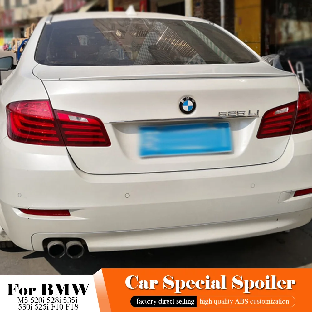 AITWATT для BMW M5 520i 528i 535i 530i 525i F10 F18 черный спойлер 2012 2015 ABS Материал заднее крыло