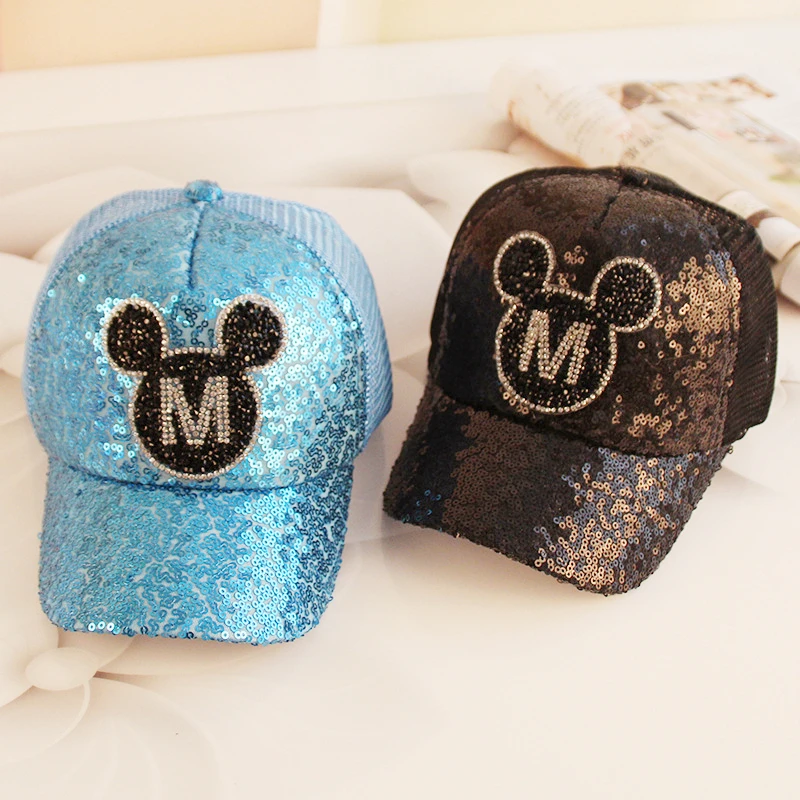 Little Girls Cartoon Baseball Cap Shining Snapback Hat Baby Sun Hats for A Boy Children Summer Toddler Kids | Детская одежда и