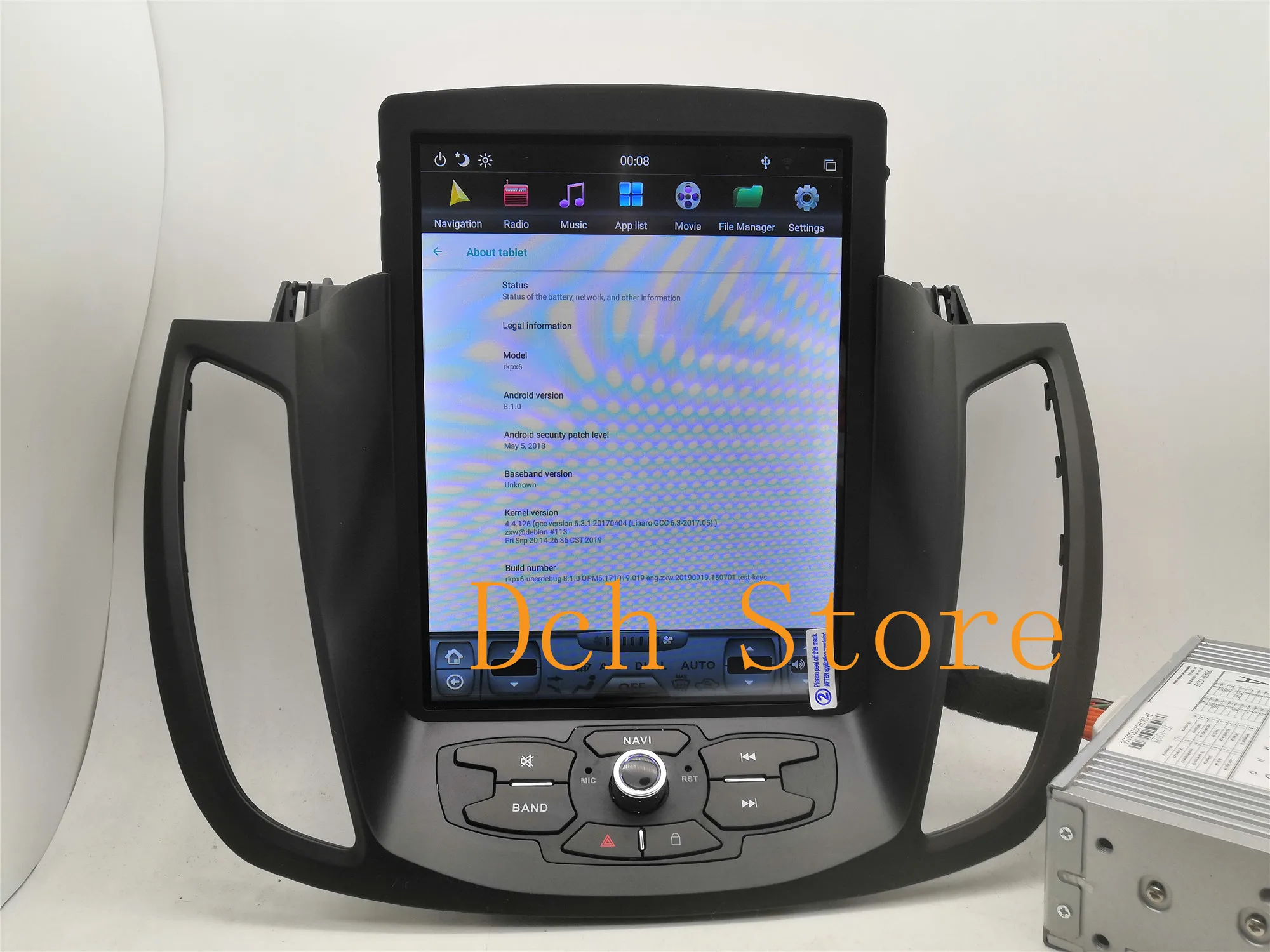 10,4 ''вертикальный экран Tesla стиль Android 8,1 автомобильный DVD gps навигация радио плеер для Ford Kuga 2013 PX6