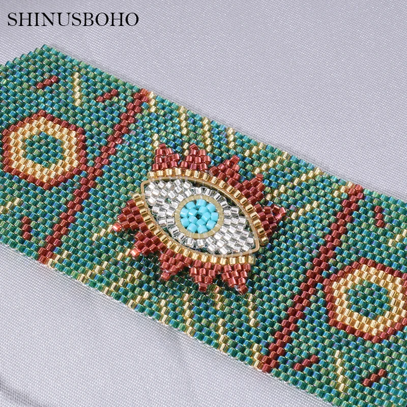 

Evil Eye Bracelet Women Pulsera Mujer Moda 2020 Green DIY Boho Friendship MIYUKI Bracelets Women Crystal Shell Jewelry Tassel