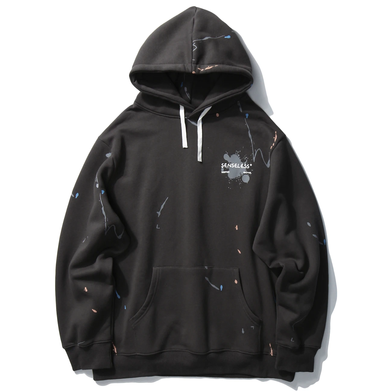 Худи в стиле хип-хоп с принтом граффити чернила свитшоты 2021 Харадзюку флисовая