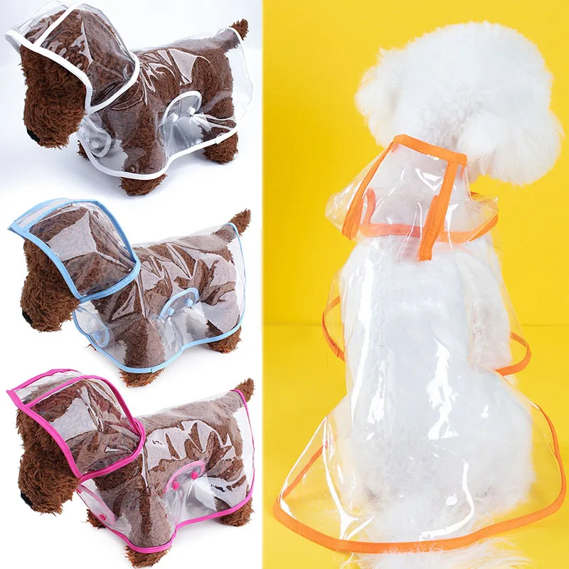 Дождевик для собак верхняя одежда прогулок и дождя воздухопроницаемое