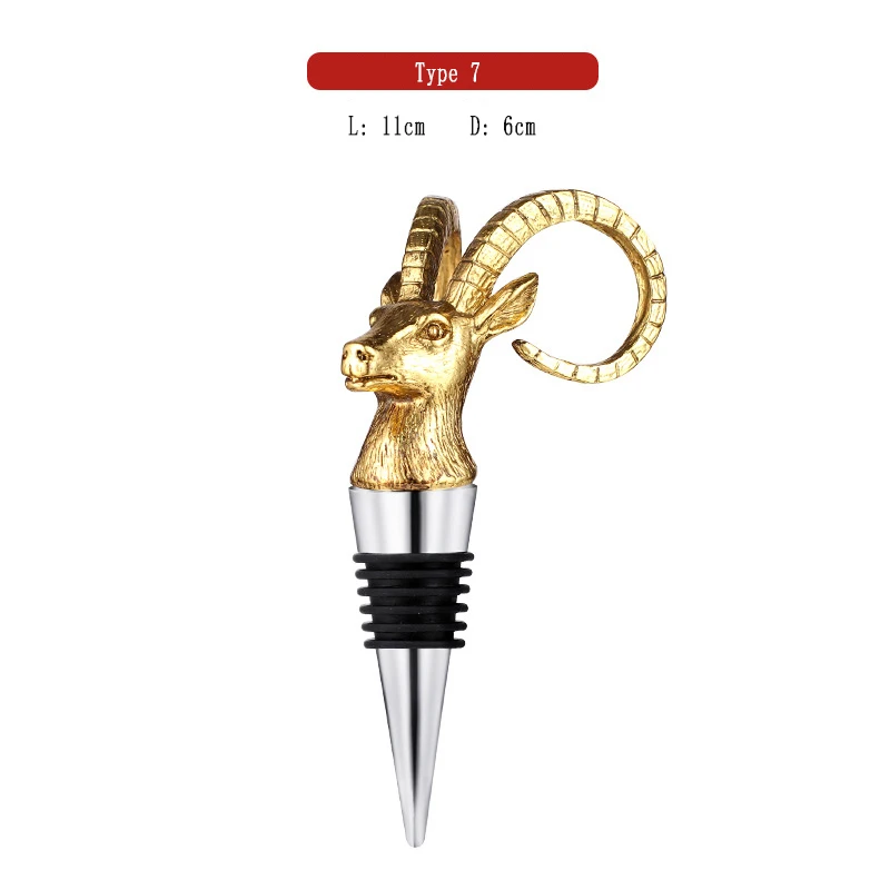 

animal-head Metal Wine Bottle Stopper With Airtight Seal - For Wine, Whiskey, Champagne, Rum And Other Bottles