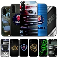 car saab logo phone case for samsung galaxy s21 s30 s20 ultra s10 lite 2020 s9 s8 plus s10 5g soft silicone cover