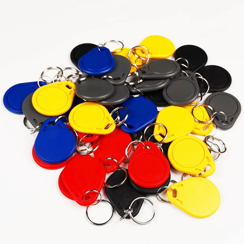 1000pcs RFID IC keyfobs 13.56 MHz keychains NFC key tags ISO14443A M1 1k s50 token tag for smart access control system