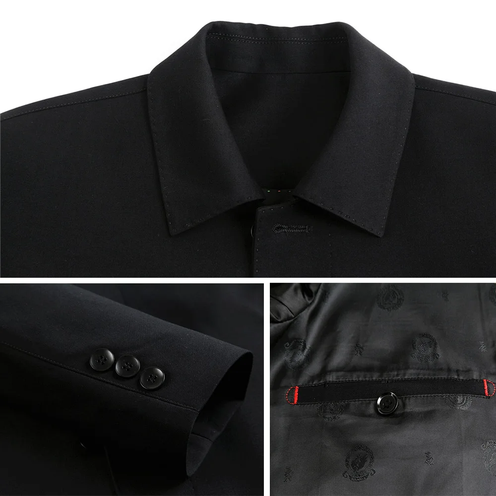 Высококачественная куртка среднего возраста Мужская ветровка размера плюс