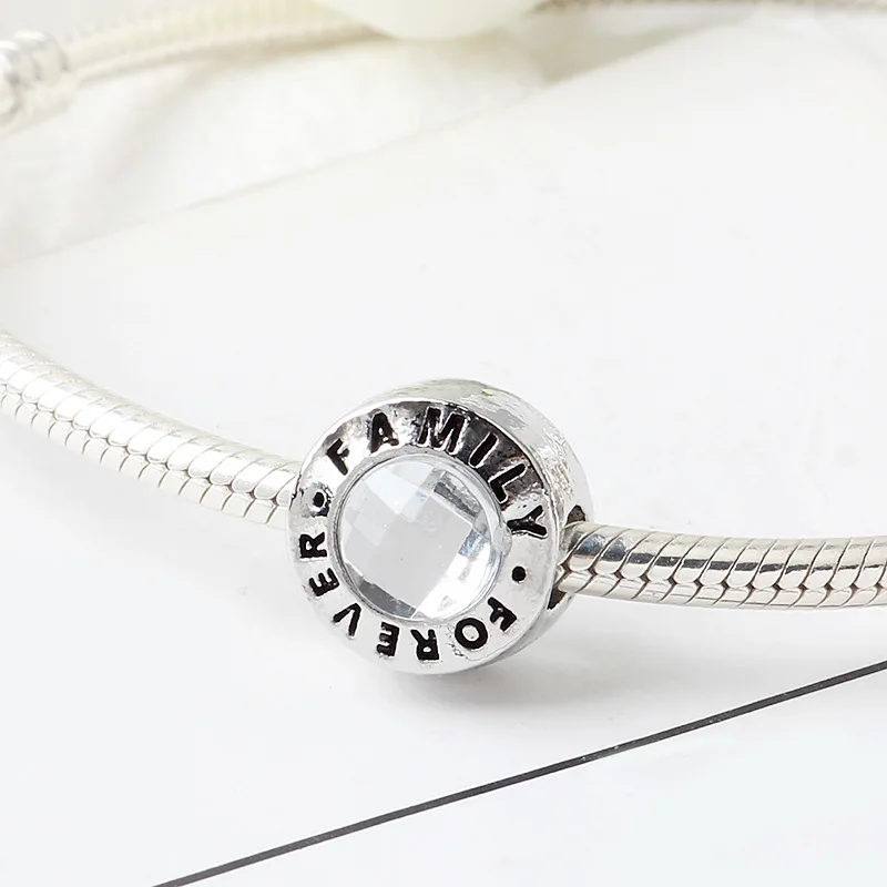Новинка оригинальная круглая подвеска Пандора Шарм бусина навсегда семейный