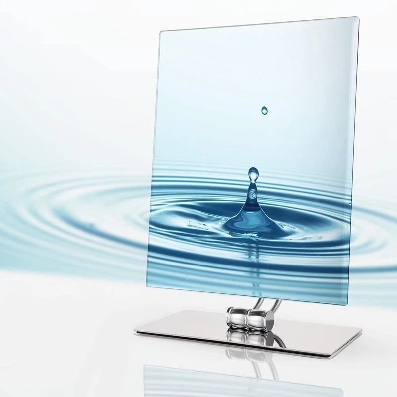 Large Vanity Makeup Mirror Non-nifying Beveled Edges All Direction Swivel Rectangle Chrome | Красота и здоровье