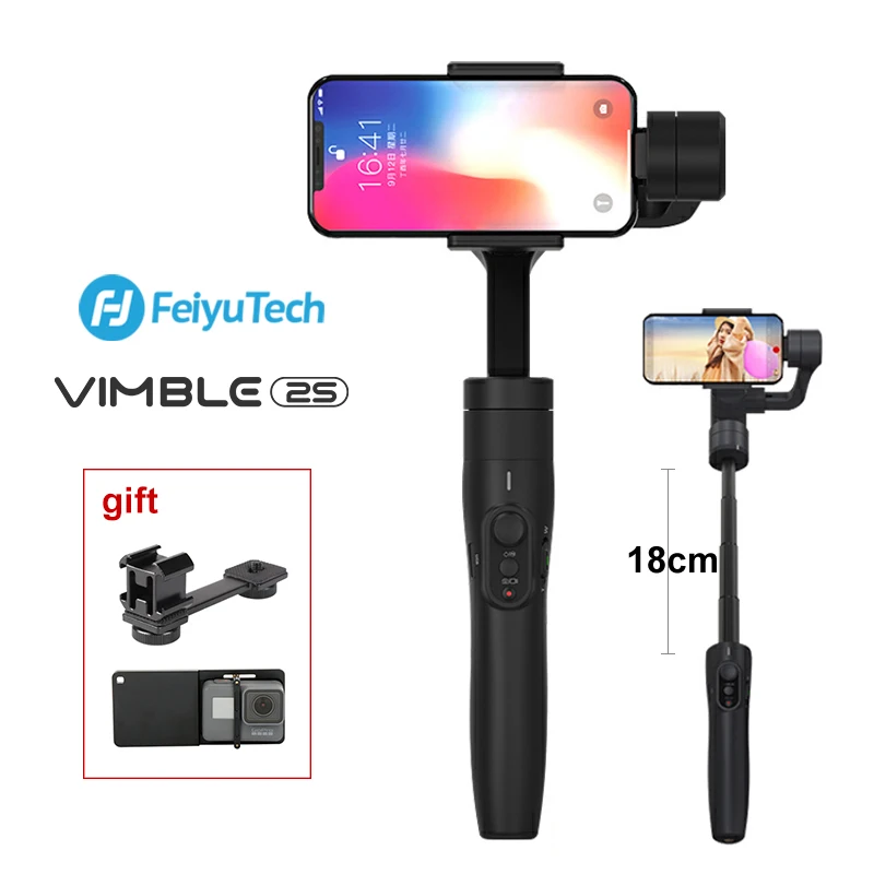 FeiyuTech Vimble 2S ручной карданный стабилизатор 3 осевой смартфон с удлинителем для iPhone