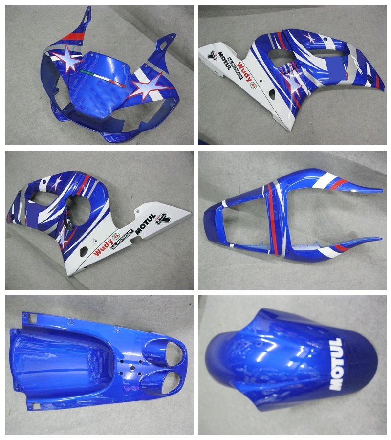 

Blue white fairings for Yamaha YZF-R6 03 - 05 YZF R6 03 04 05 YZF 600 R6 2003 2004 2005 fairing parts#fews Windscreen // DAKE