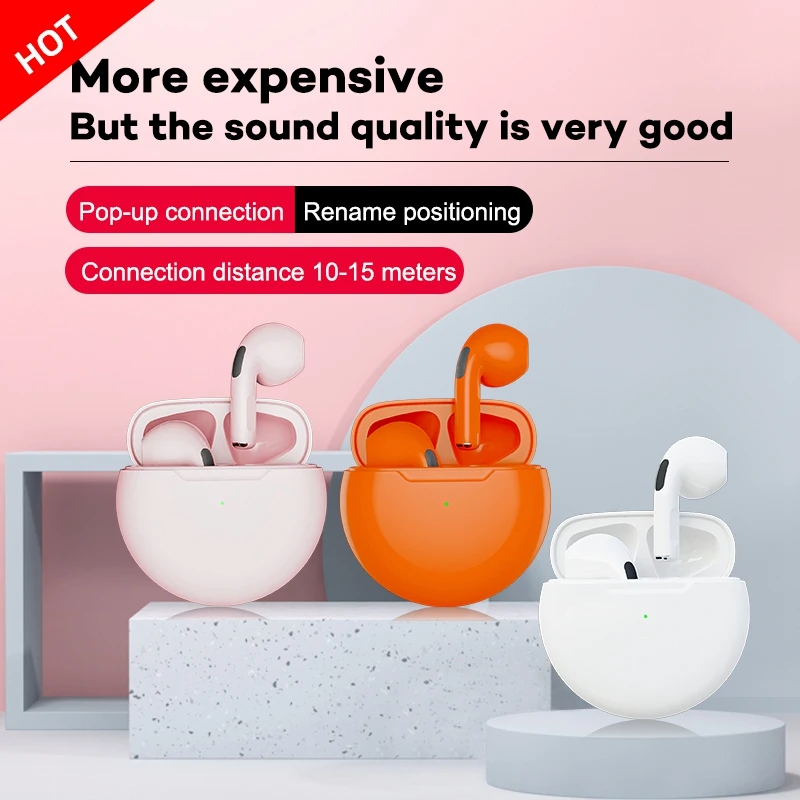 

PJD i63 TWS Wireless Headsets Bluetooth Earphones Noise Reduction Headphones with Microphone PK Freebuds 3 for Xiaomi HuaWei
