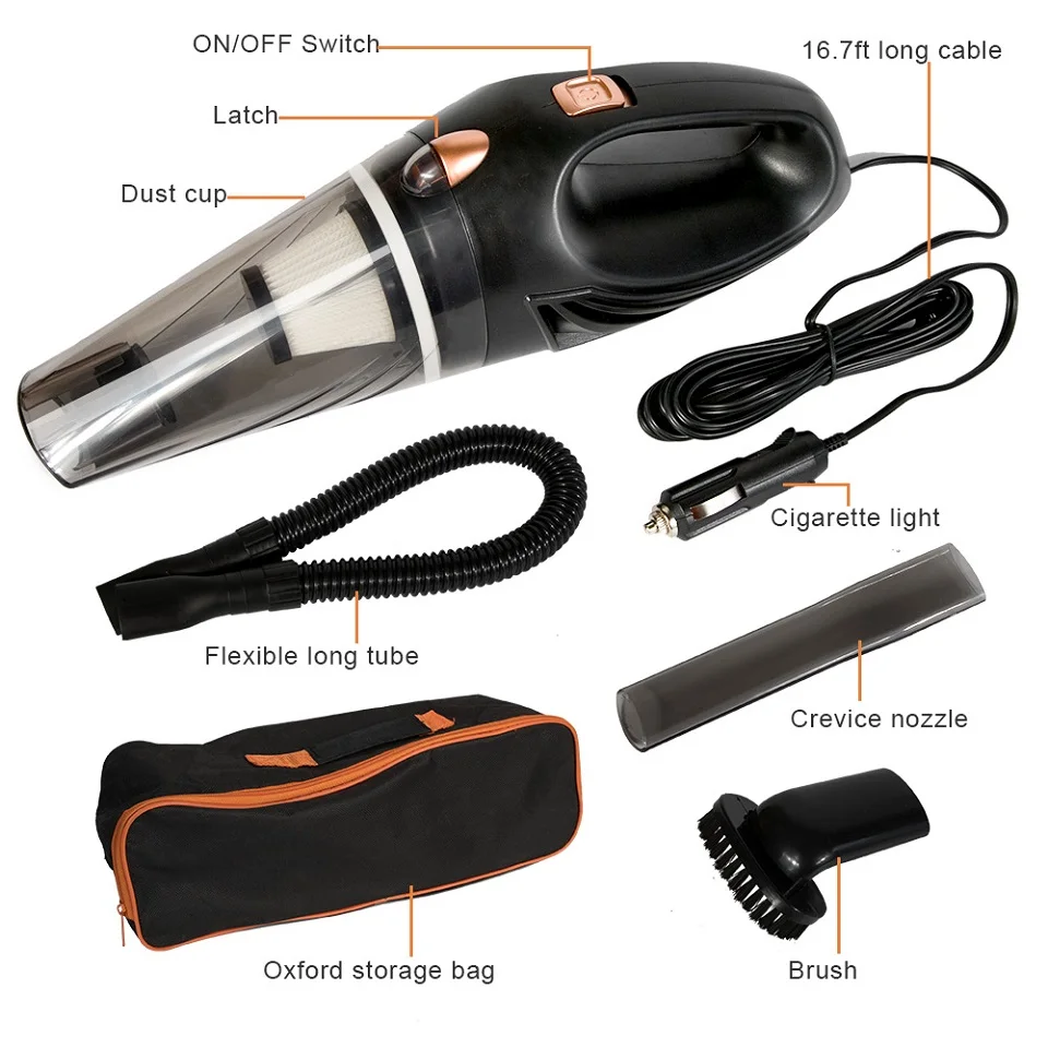 Новый влажный и сухой пылесос двойного назначения мощный всасывающий 12 в 120 Вт 4800