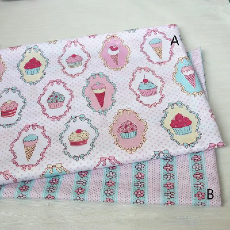 Торты напечатаны хлопок ткань для Детское лоскутное одеяло украшения дома