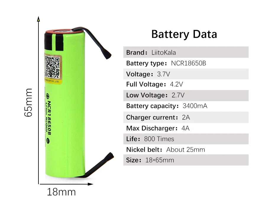 6-30 шт Liitokala новая Оригинальная NCR18650B 3,7 V 3400mAh 18650 перезаряжаемая литиевая батарея для батареи+ Сделай Сам никелевая деталь