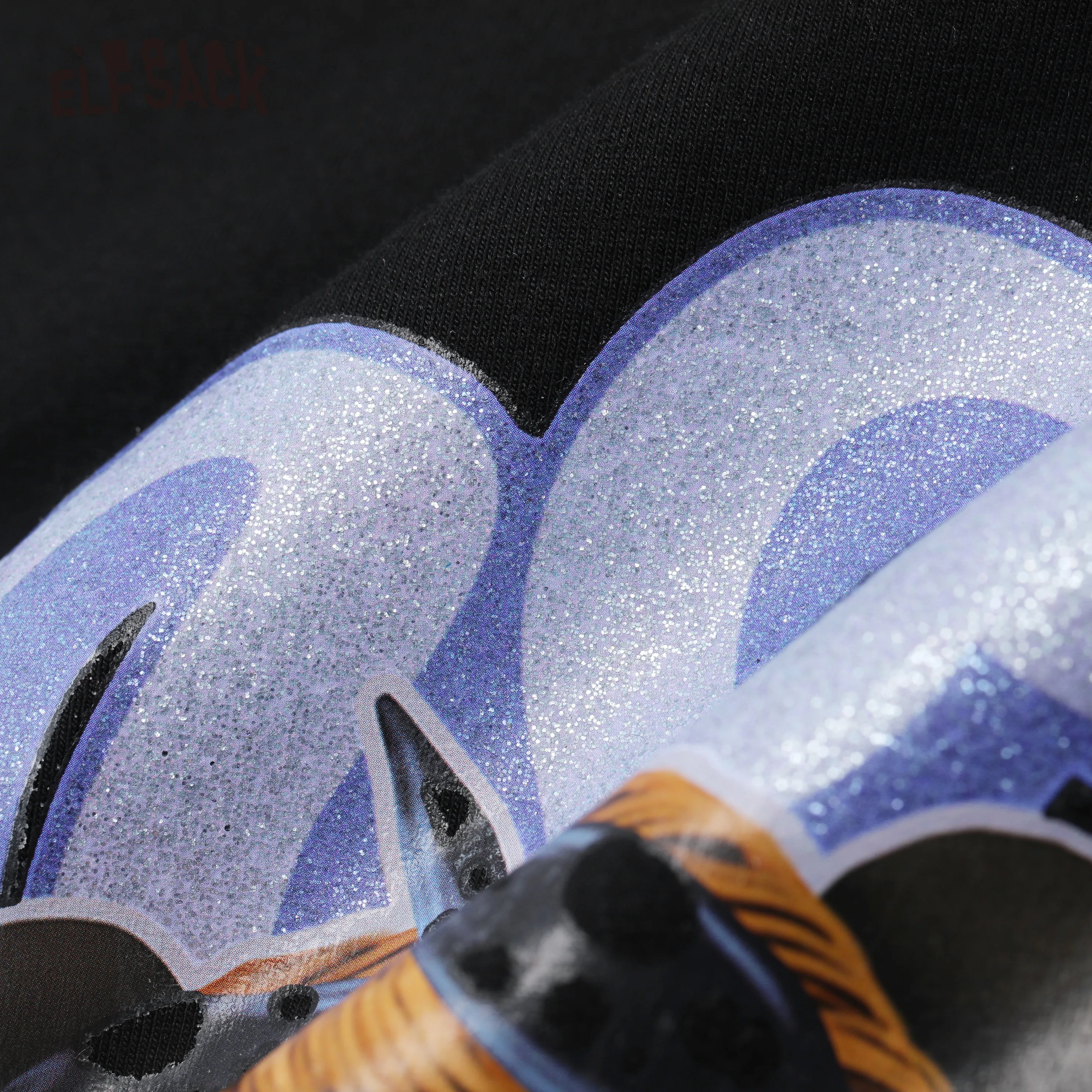 Женское Повседневное платье ELFSACK черное с принтом панды в полоску лоскутным